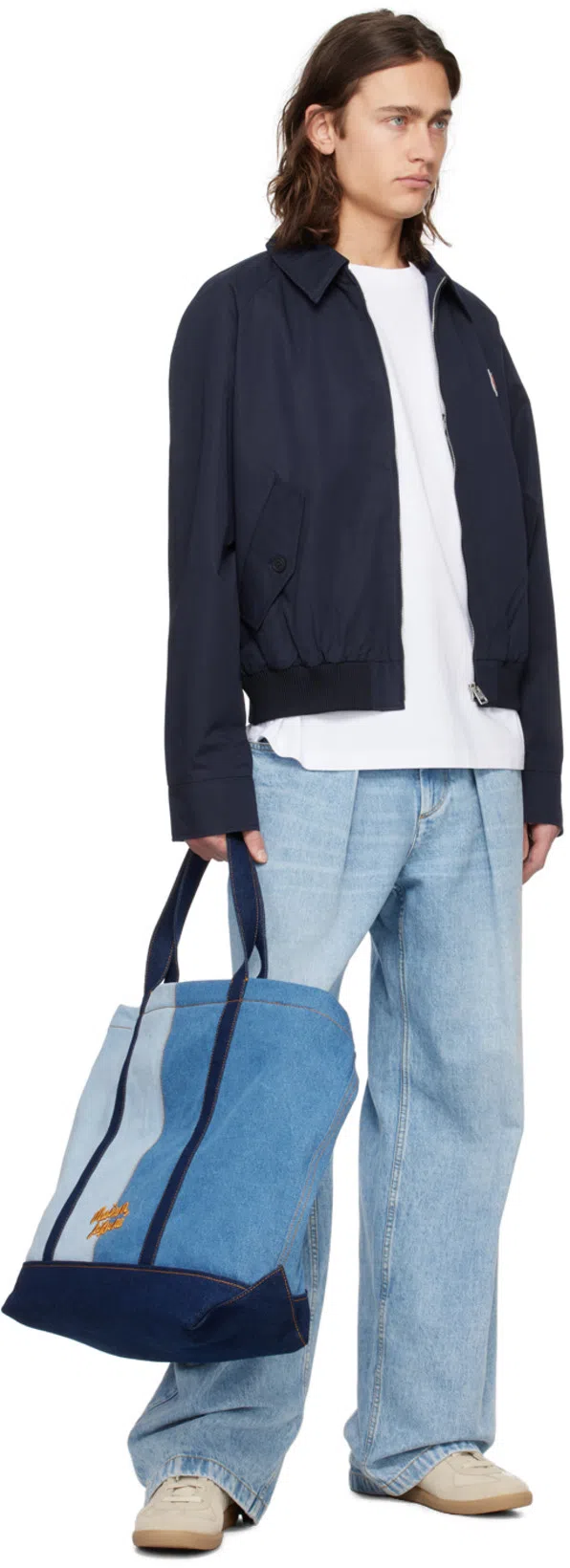 MAISON MARGIELA Beige Comb Replica Panelled Leather Low-top Trainers Eur 40 / 6 Uk In Beige_and_papyrus