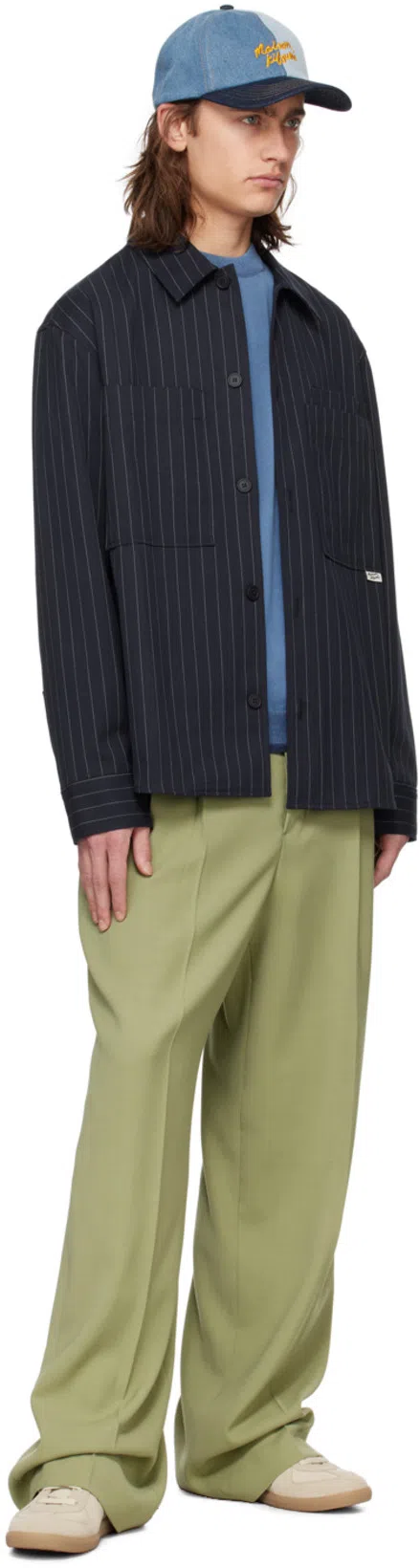 MAISON MARGIELA Beige Comb Replica Panelled Leather Low-top Trainers Eur 40 / 6 Uk In Beige_and_papyrus