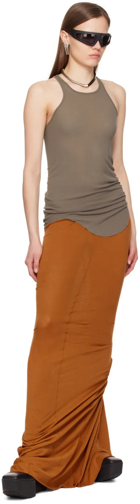 RICK OWENS Black Sliver Platform Kowboy Boots In 09 Black