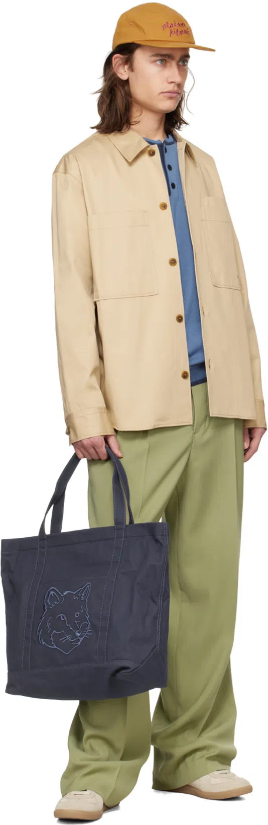 MAISON MARGIELA Beige Comb Replica Panelled Leather Low-top Trainers Eur 40 / 6 Uk In Beige_and_papyrus