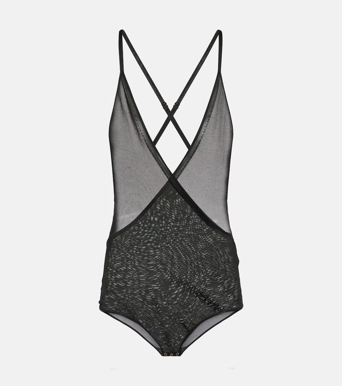 TOM FORD Black Shiny Padlock Pointy Naked Heeled Sandals In Multi