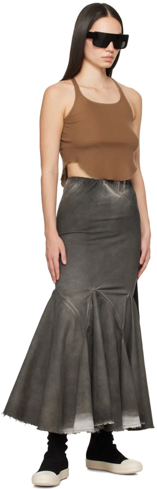 RICK OWENS Black Documenta Sunglasses In 909 Black/black