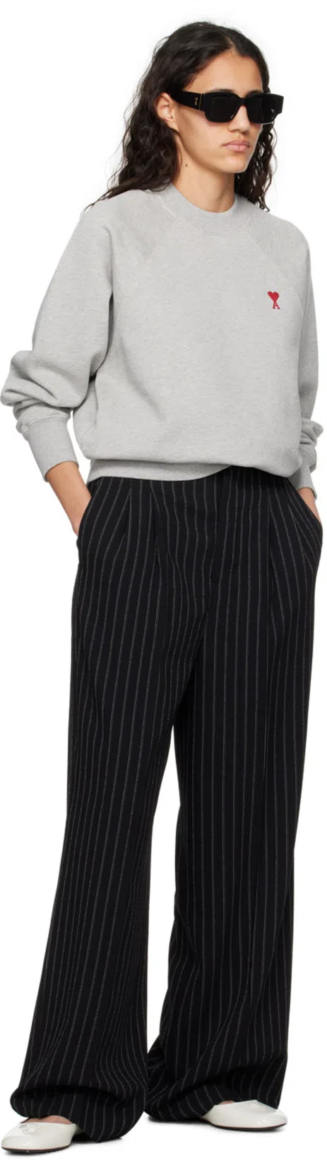 AMI ALEXANDRE MATTIUSSI Ami Chocolate Brown Wool Cargo Trousers