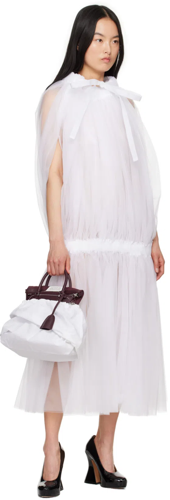 MAISON MARGIELA Elegant Leather Sketch Pumps With 12 Cm Heel Height In Black