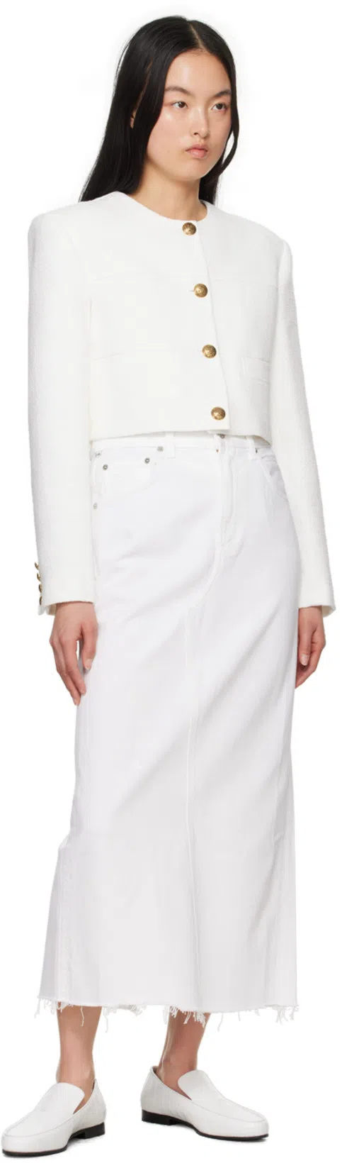 TOTÊME Toteme Women Croco Oval Loafers In White