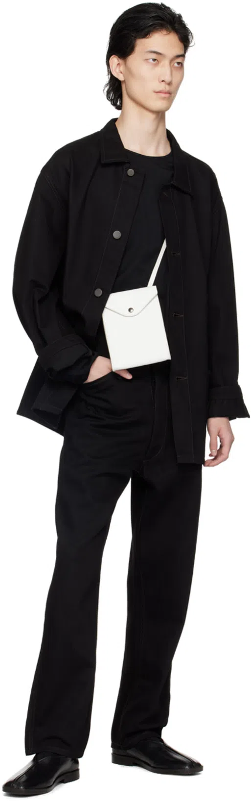 LEMAIRE 'collared Front Pockets Workwear Jacket' In Black