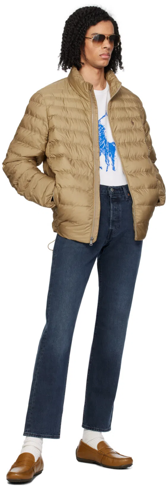 LEVI'S 501 Straight-leg Jeans In Light-wash Cotton In Blue