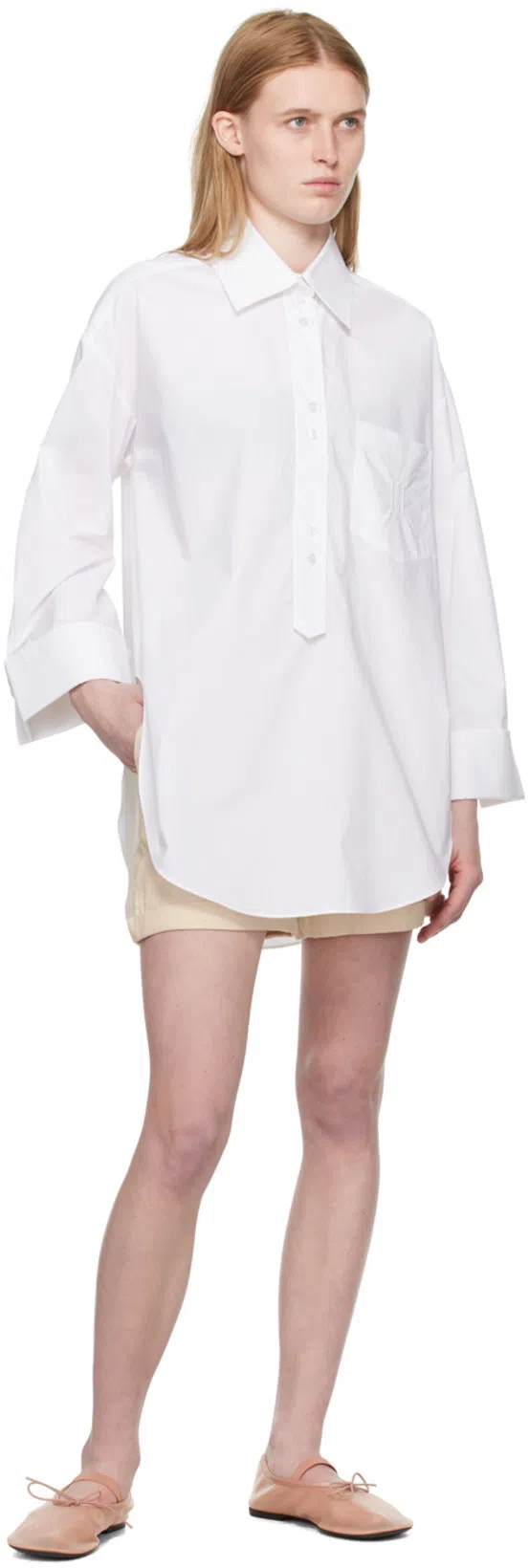 PROENZA SCHOULER Glove Mesh Mary Jane Flats In Blush