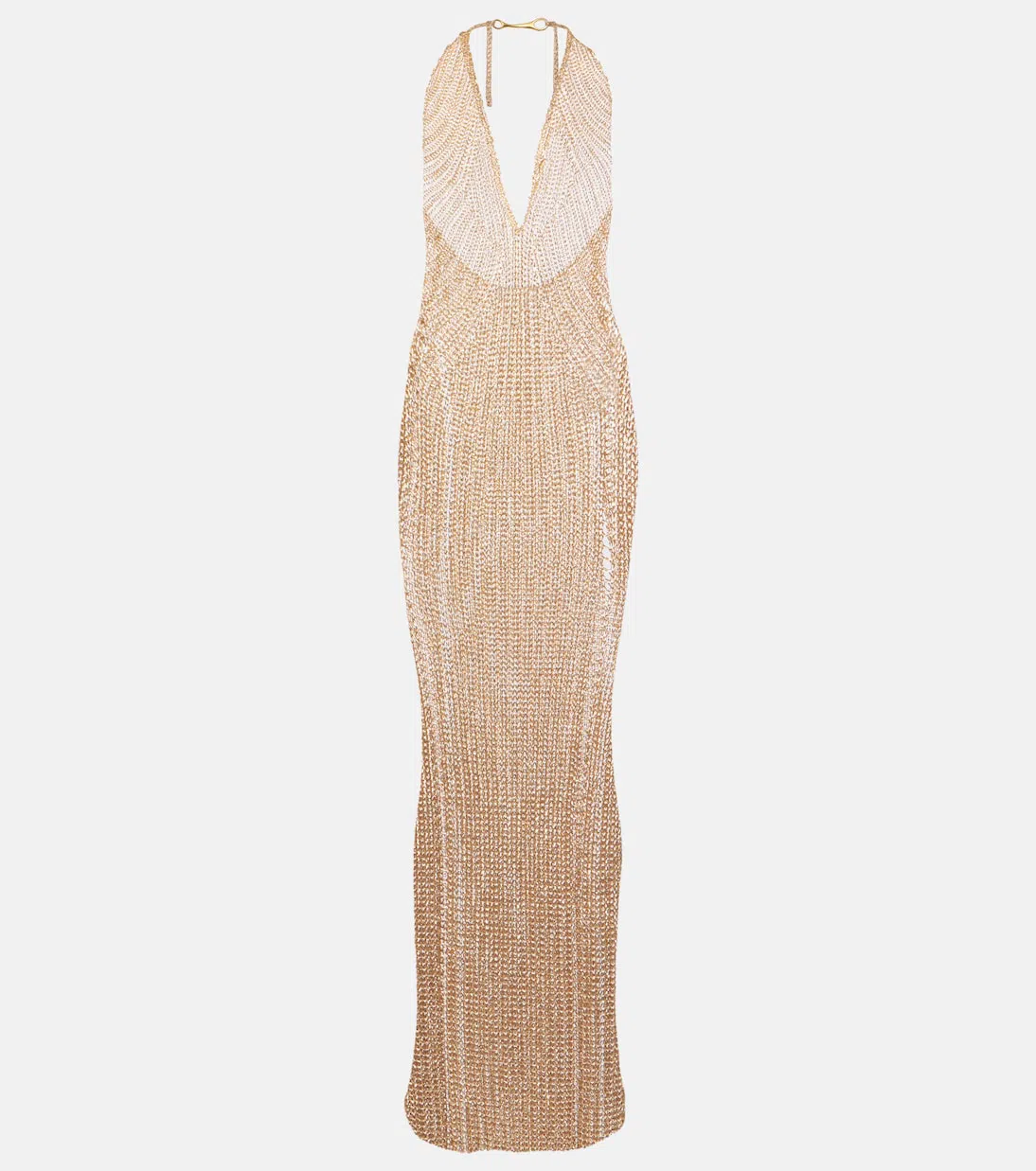 TOM FORD Black Shiny Padlock Pointy Naked Heeled Sandals In Multi