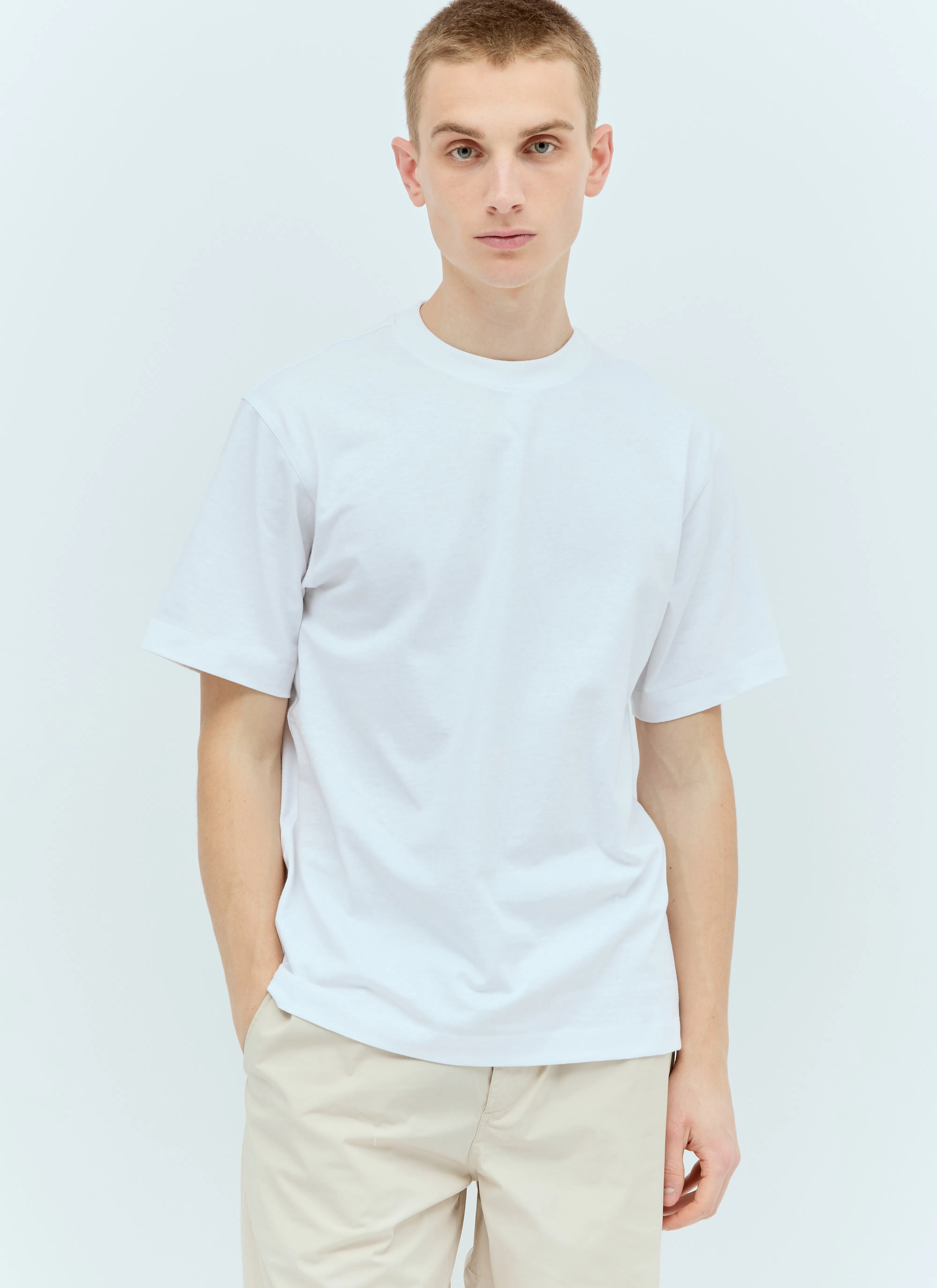 BURBERRY Straight-leg Drawstring Trousers In Ivory