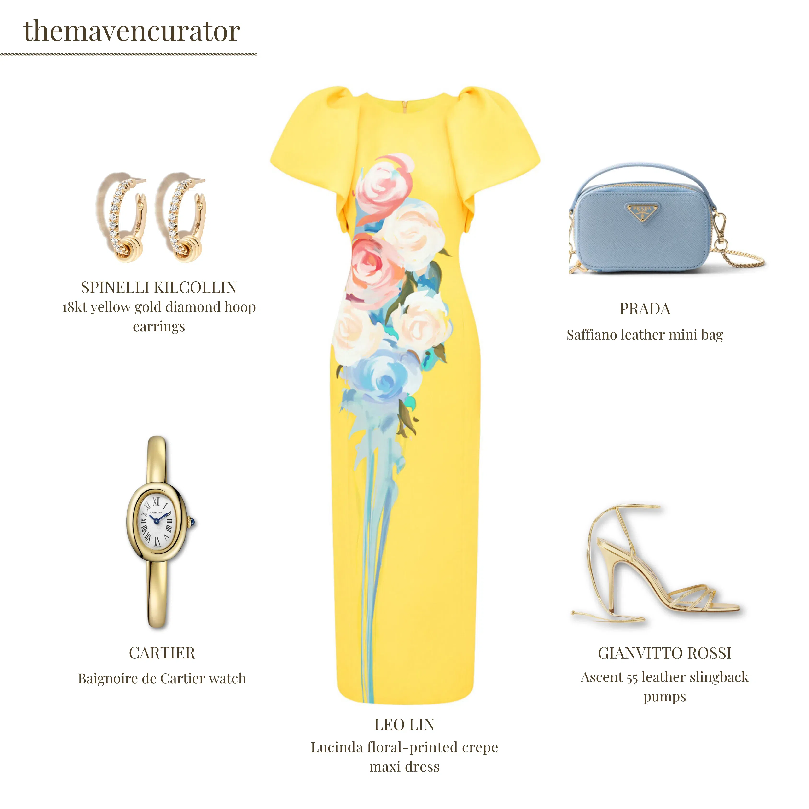 PRADA Floral-embossed Leather Tote Bag In Yellow