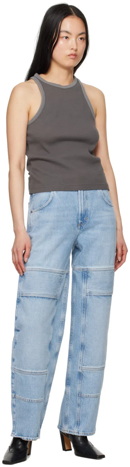 KHAITE Dallas Leather Ankle Boots In Black