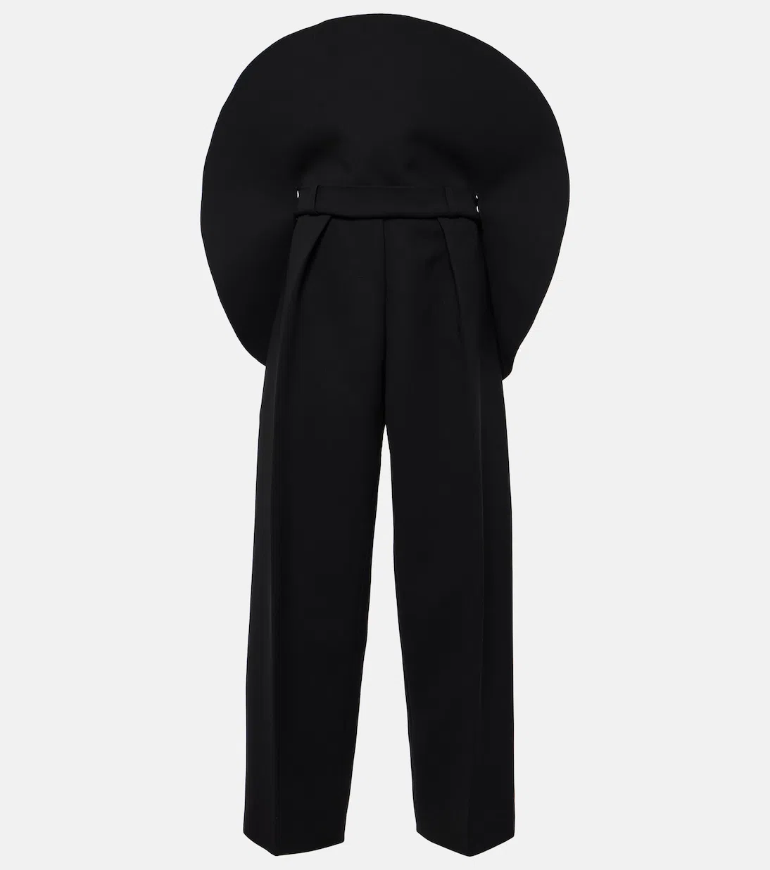 JACQUEMUS Belted Backless Casual Jacket In Black