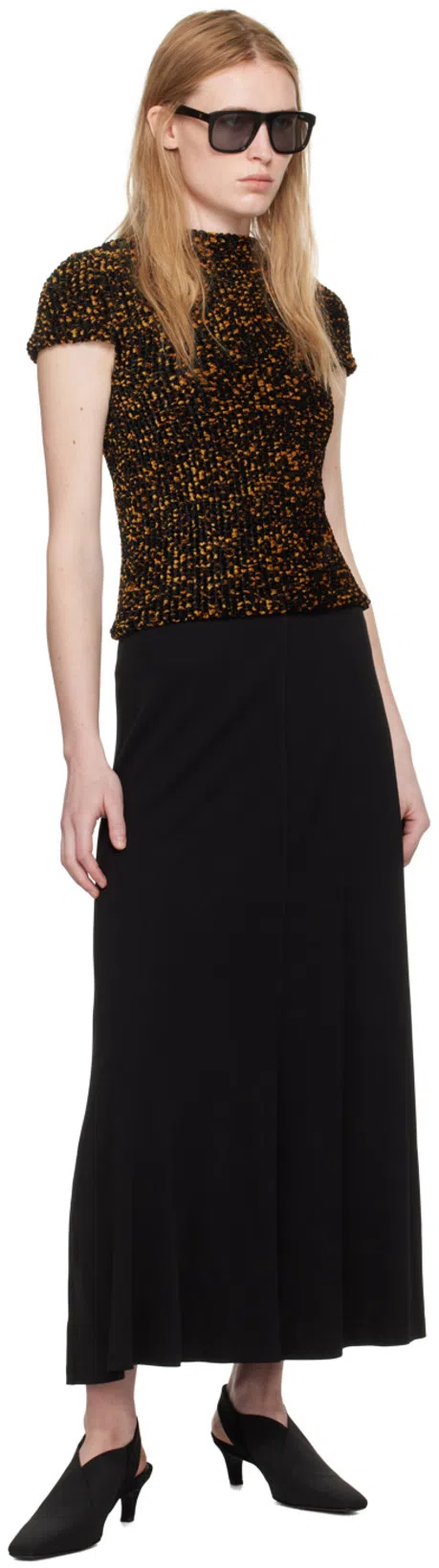 TOTÊME Toteme Women Mid Heel Elastic Slingback Pumps In Black