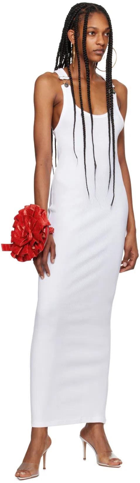 GIANVITO ROSSI 85mm Heel Pointed Toe Stiletto Sandals In White