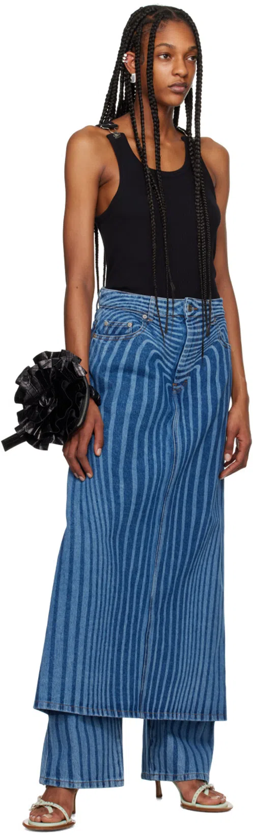 JEAN PAUL GAULTIER Women Black Sleeveless Tank Top, Xs Luxury Tops For Women Darveys