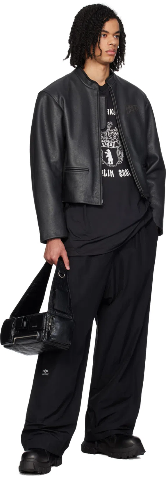 RICK OWENS Chunky Lace-up Leather Boots With Tractor Sole In Black