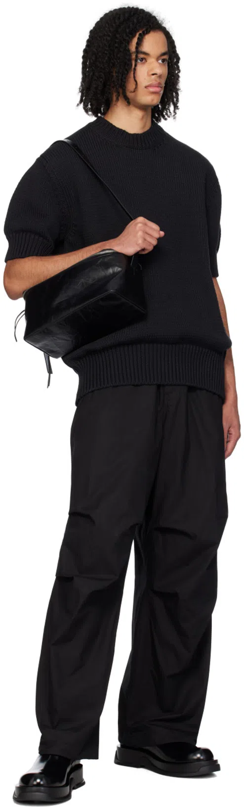 JIL SANDER Trousers Cargo Adjustable Cuffs In Black