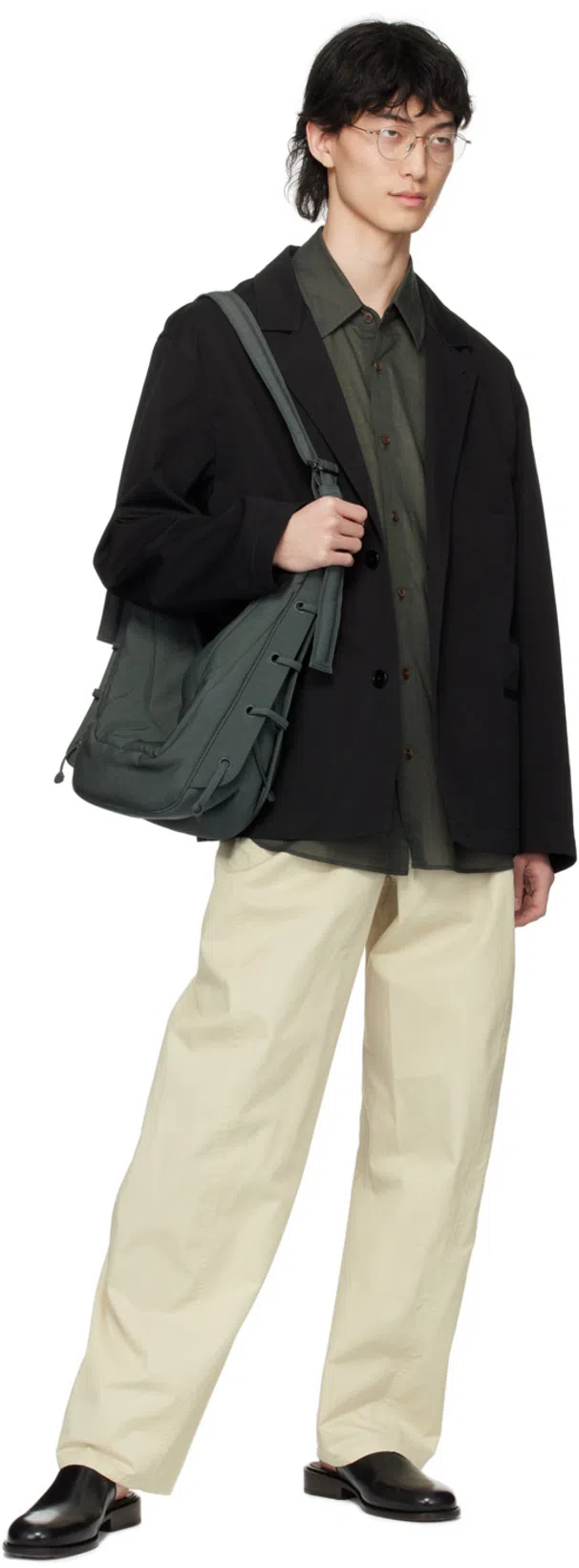 LEMAIRE Oversized Cotton T-shirt Chest Pocket In White