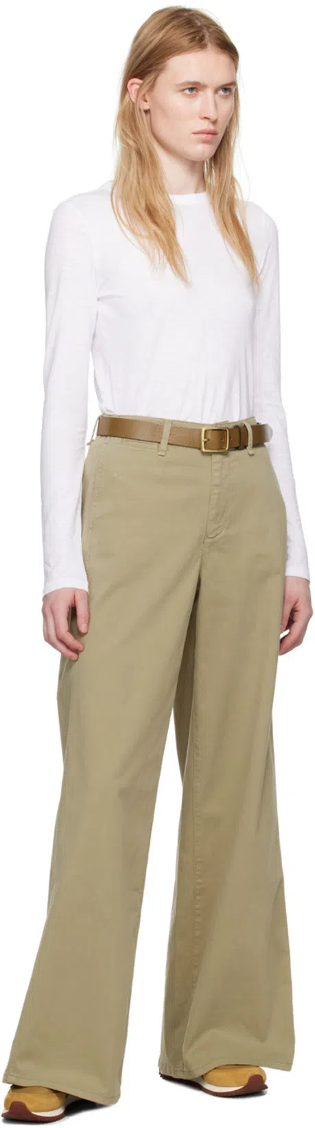 RAG & BONE Icon Luca Slim Long Sleeve Tee In White