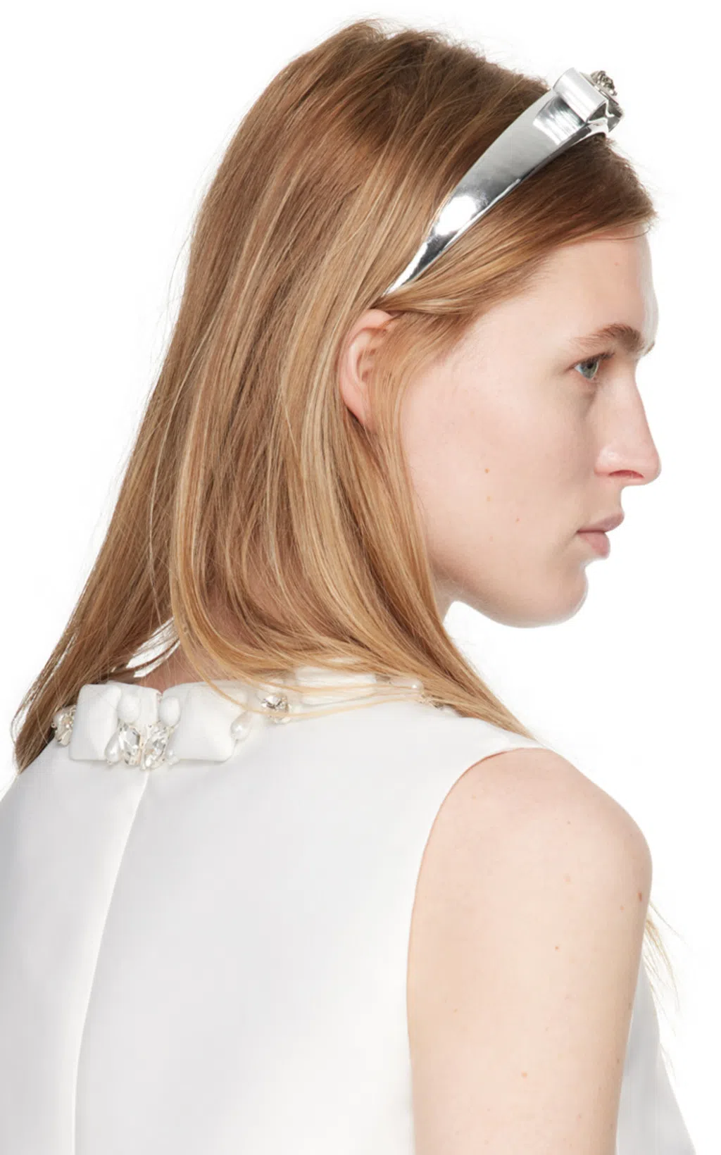 VERSACE White Silk Blend Dress