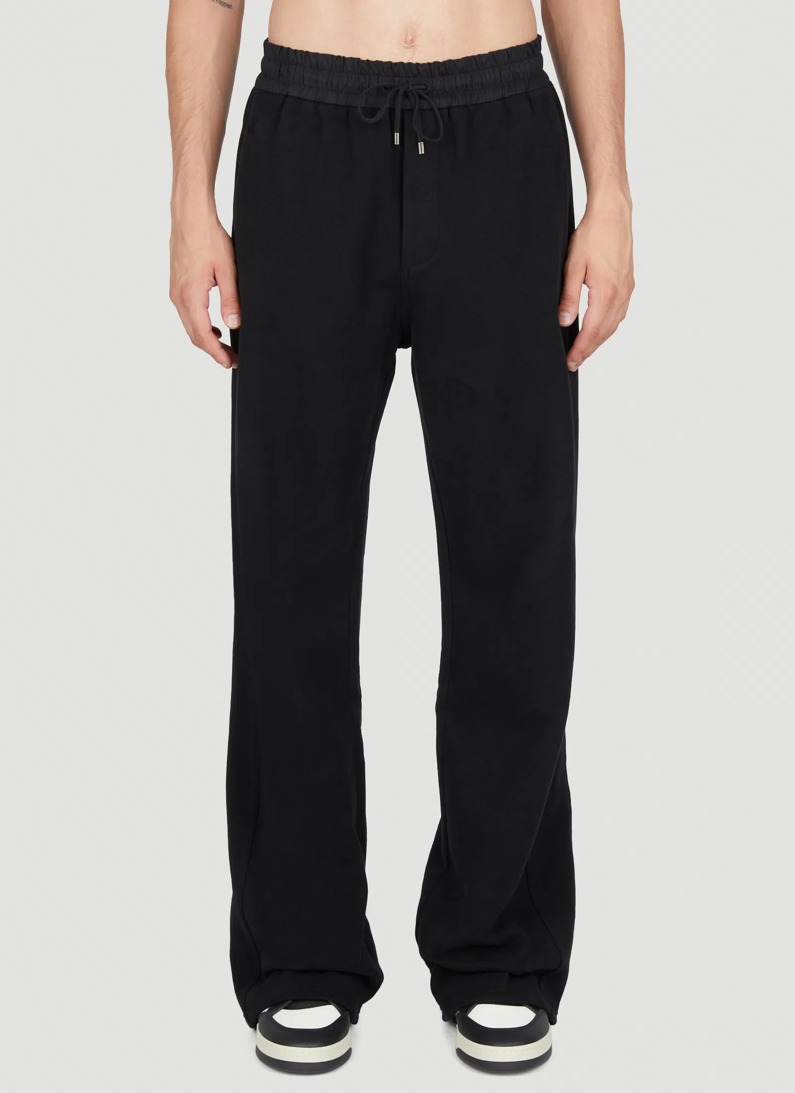 SAINT LAURENT Sl61 Low-top Leather And Suede Trainers In Blanc Optique Paris Roof