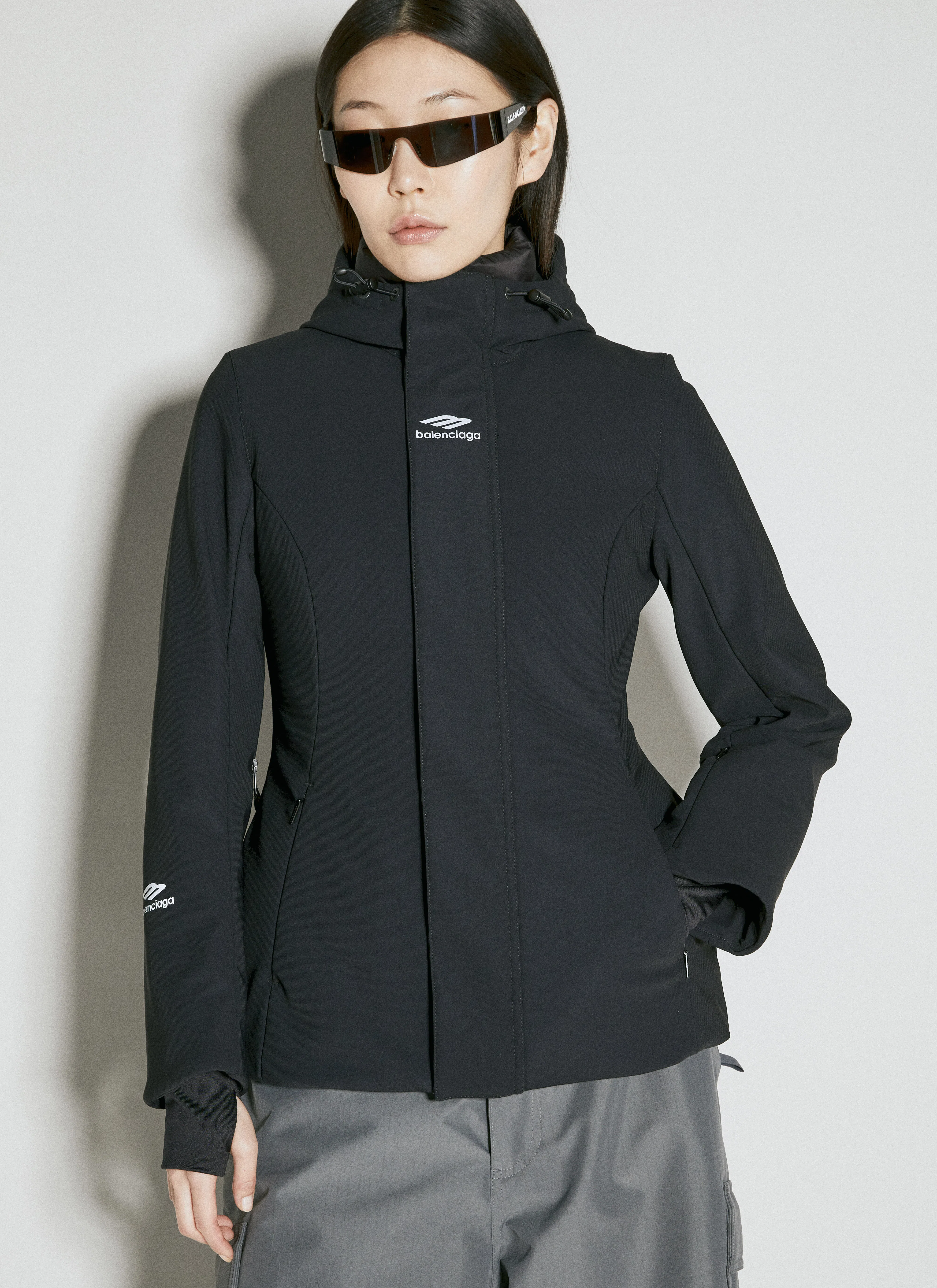 BALENCIAGA Women 3b Sports Icon Ski Hourglass Parka In Blue