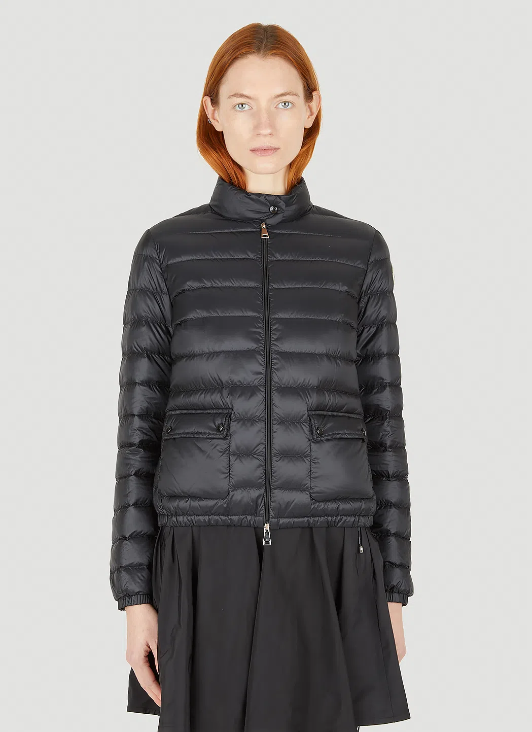 MONCLER Lans Nylon Padded Jacket In Black