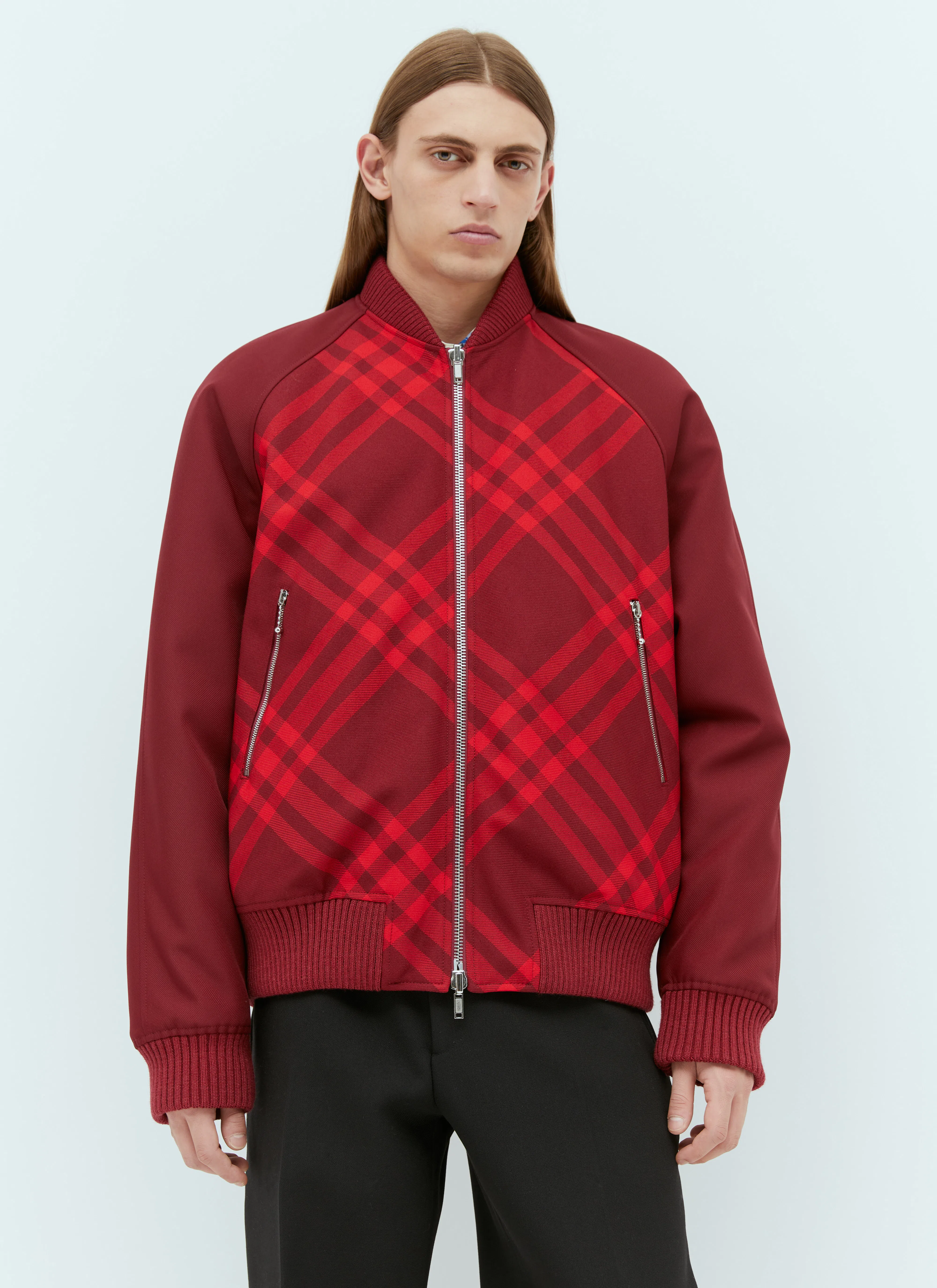 BURBERRY Reversible Bomber Jacket In Ripple Check