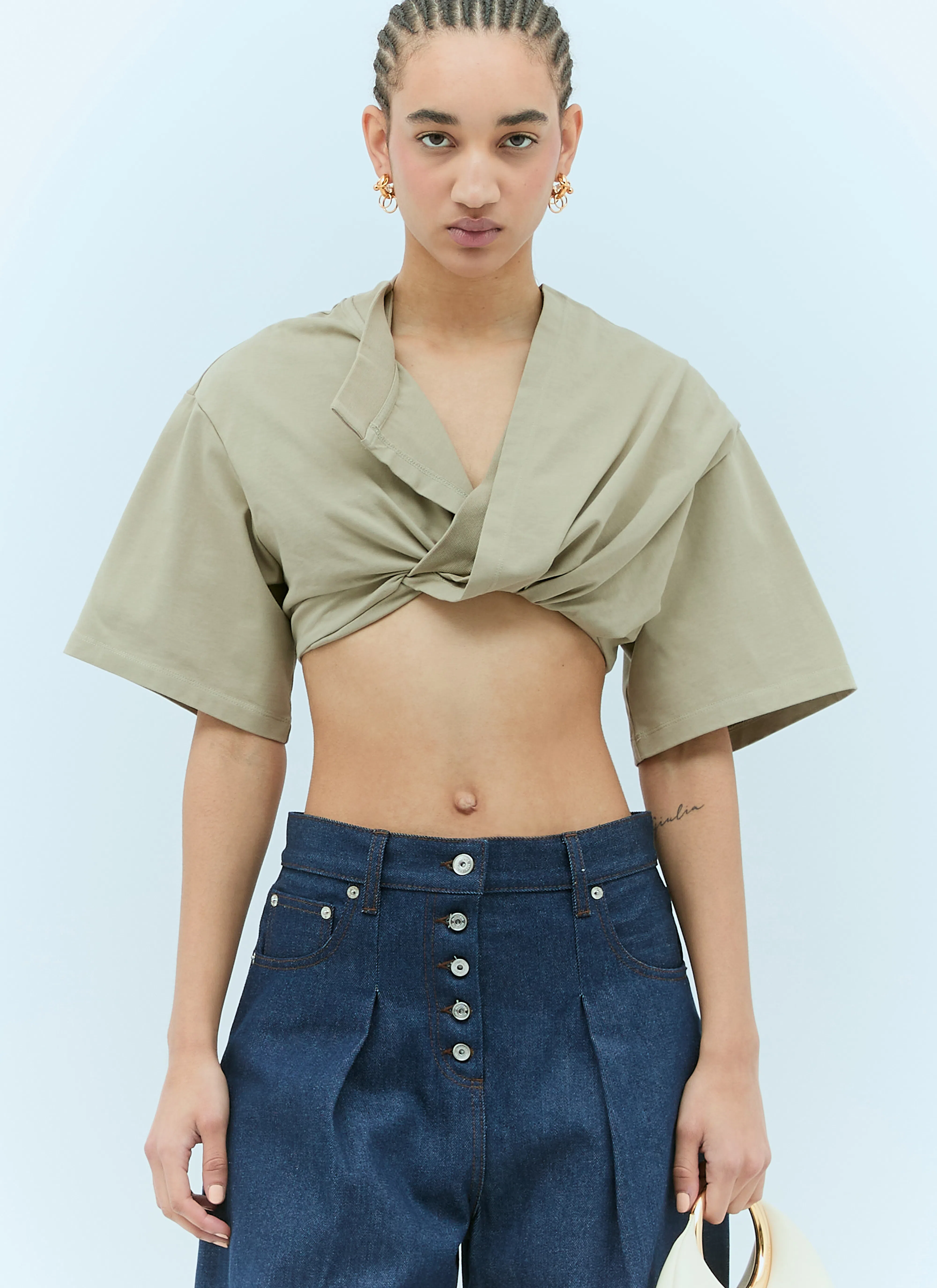 PANCONESI Ring Hoop Earrings In Gold