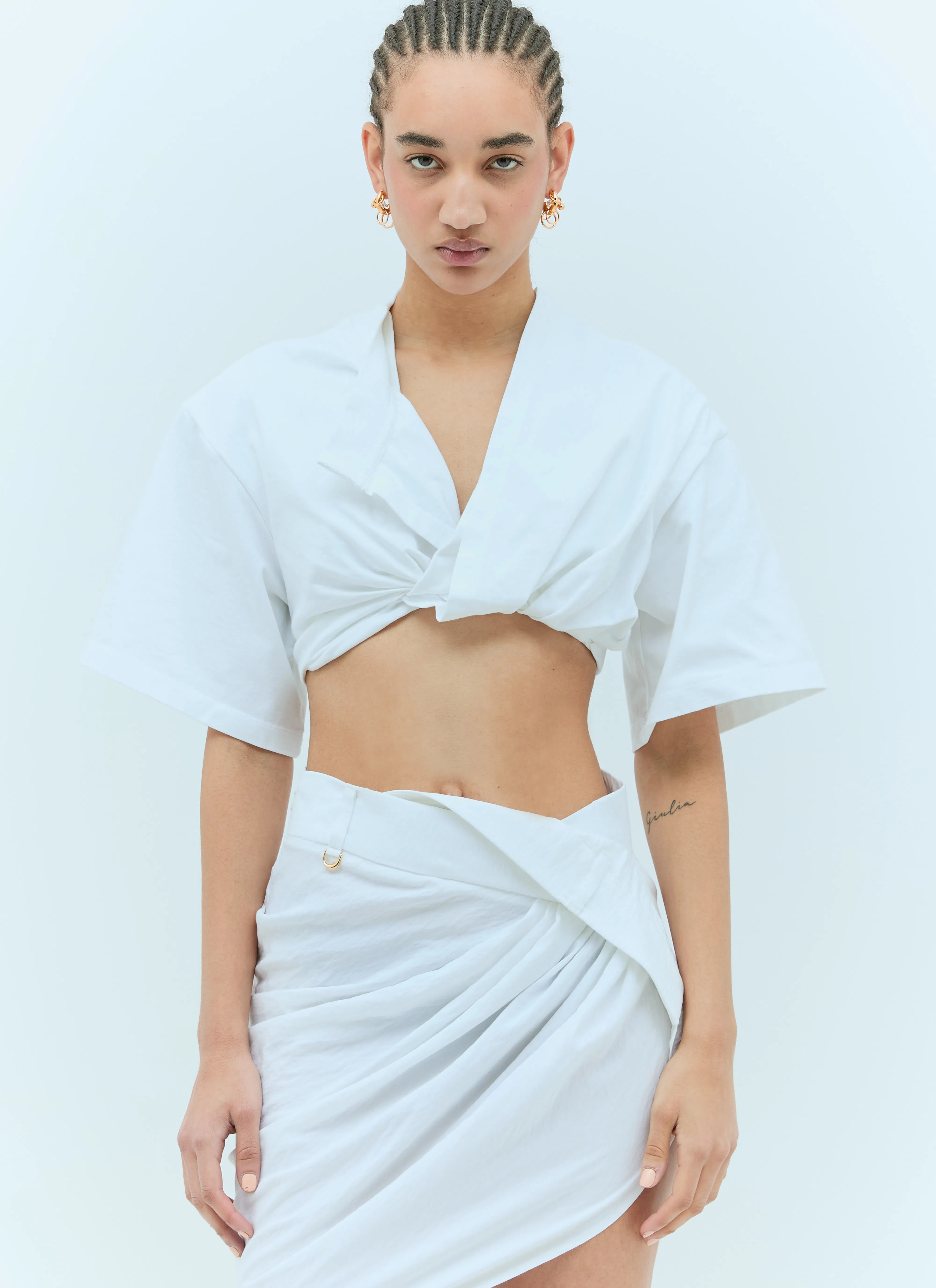 PANCONESI Ring Hoop Earrings In Gold