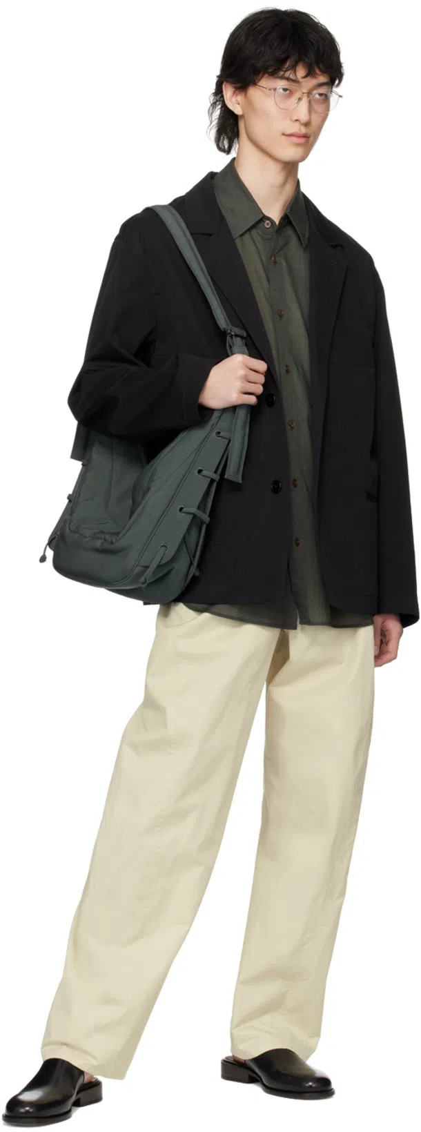 LEMAIRE Oversized Cotton T-shirt Chest Pocket In White