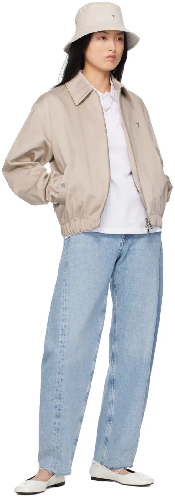 AGOLDE Blue Jeans With Wide Leg And Logo Patch On The Rear In Multicolor