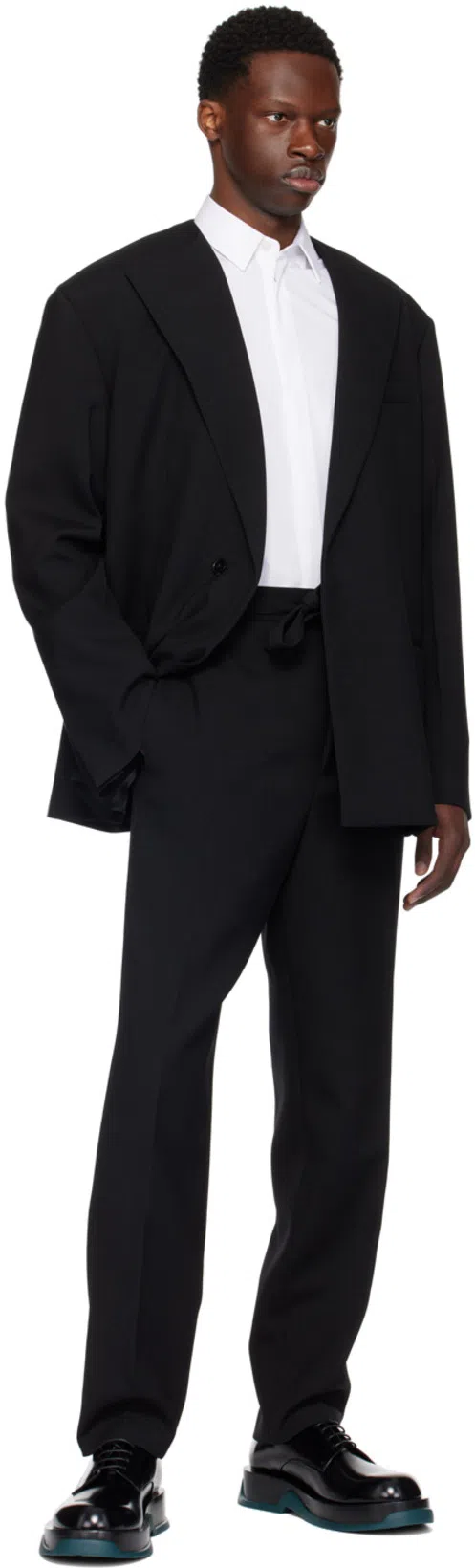 JIL SANDER Man Lace-up Shoes Black Size 11 Calfskin