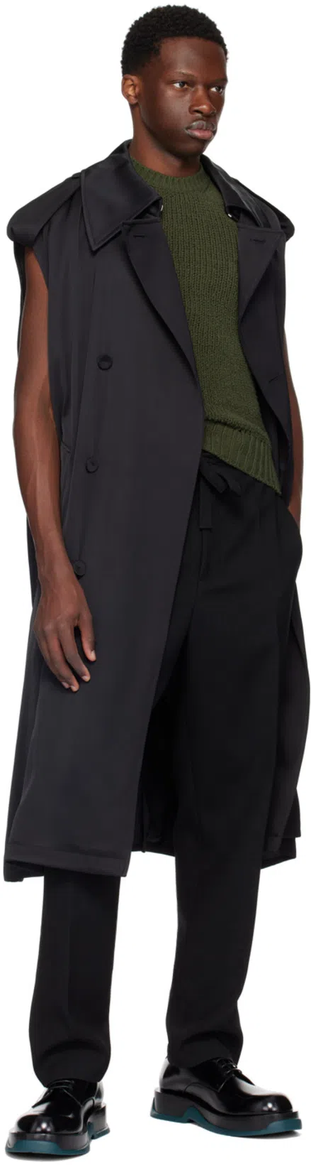 JIL SANDER Man Lace-up Shoes Black Size 11 Calfskin