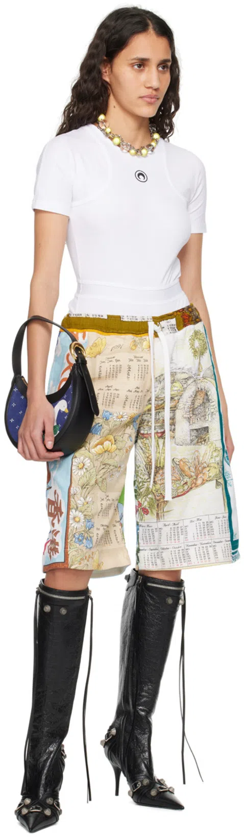 BALENCIAGA Brushed Leather Cagole Boots With Studs And Zips 10cm In Black