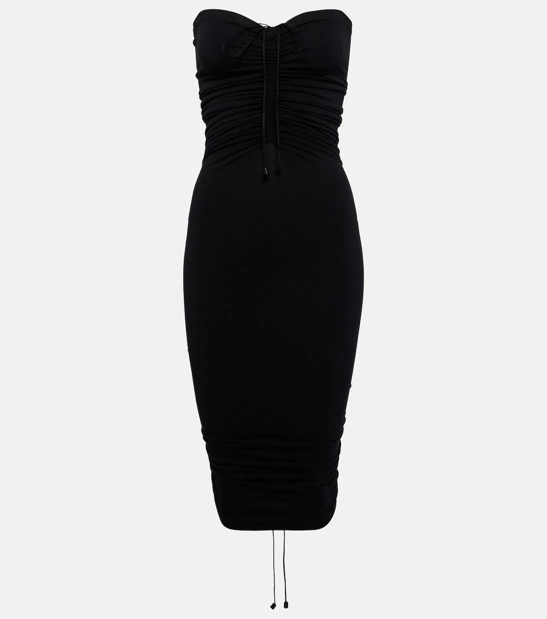 WOLFORD Fatal Draping Mini Dress In Black