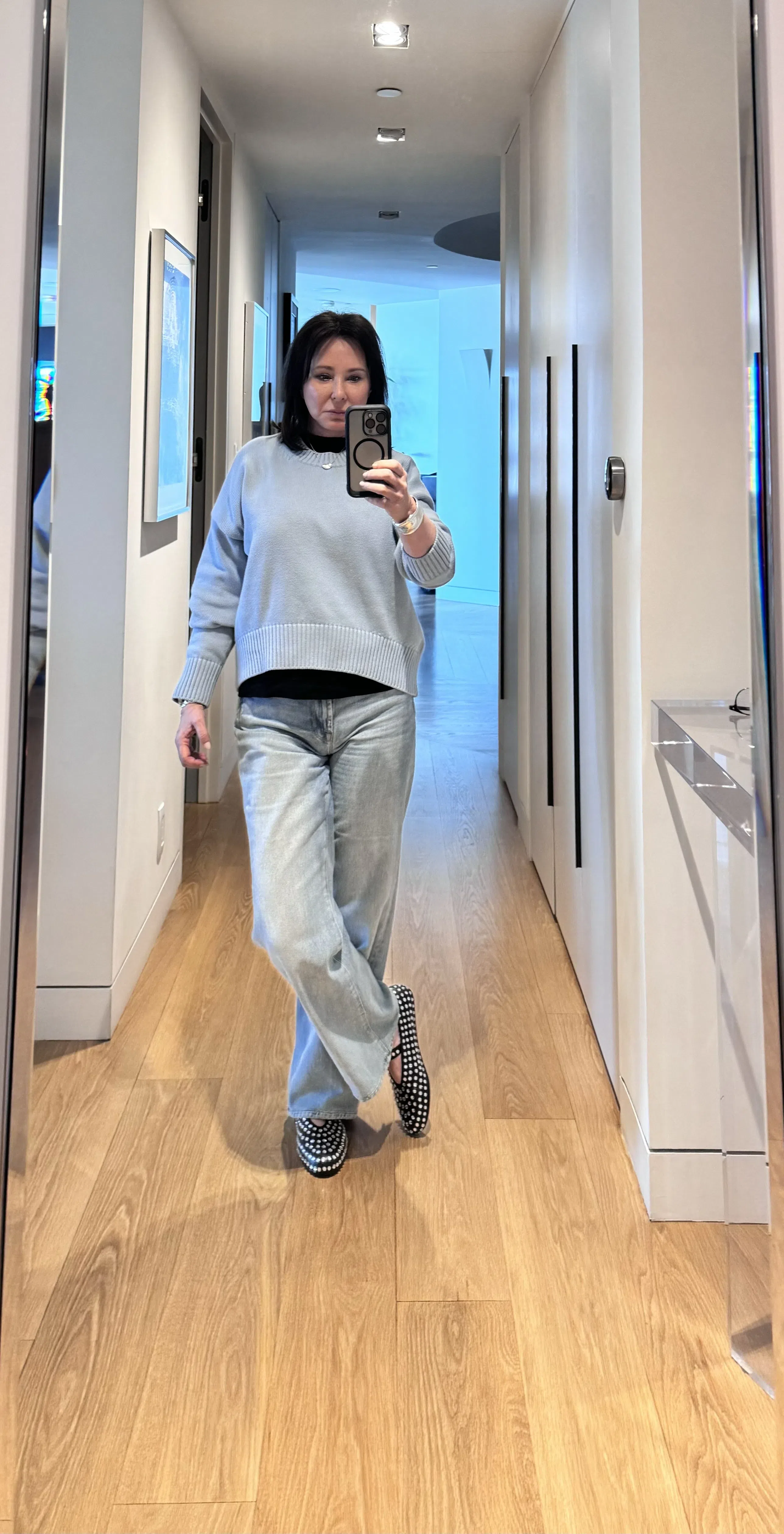 ALAÏA Alaia Women Ballet Flats Mesh Ballerinas With Patent Leather Profiles In Multi