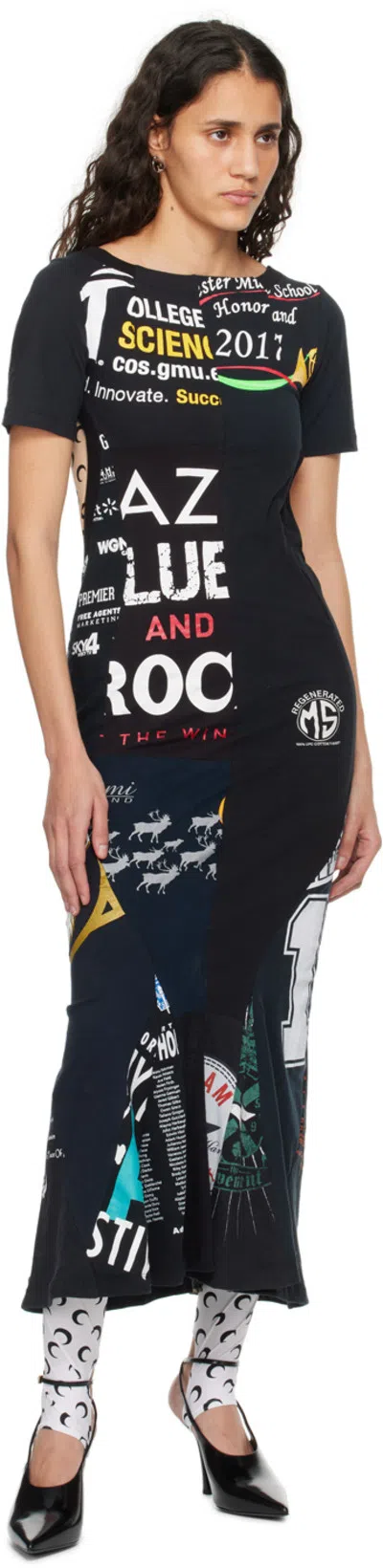 MARINE SERRE Crescent Moon Lycra Leggings With All-over Logo In White