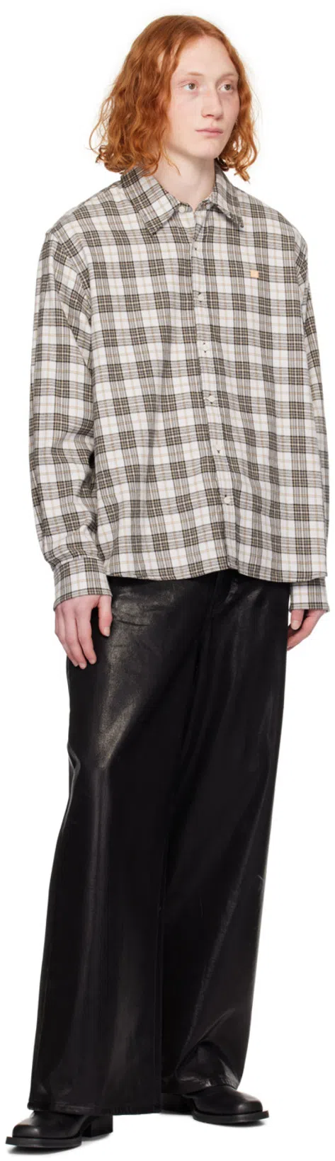 GANNI Mid Calf Recycled Leather Biker Boots In Black