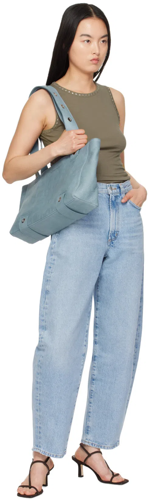 AGOLDE Low Curve Rigid Mid-rise Tapered Jeans In Force