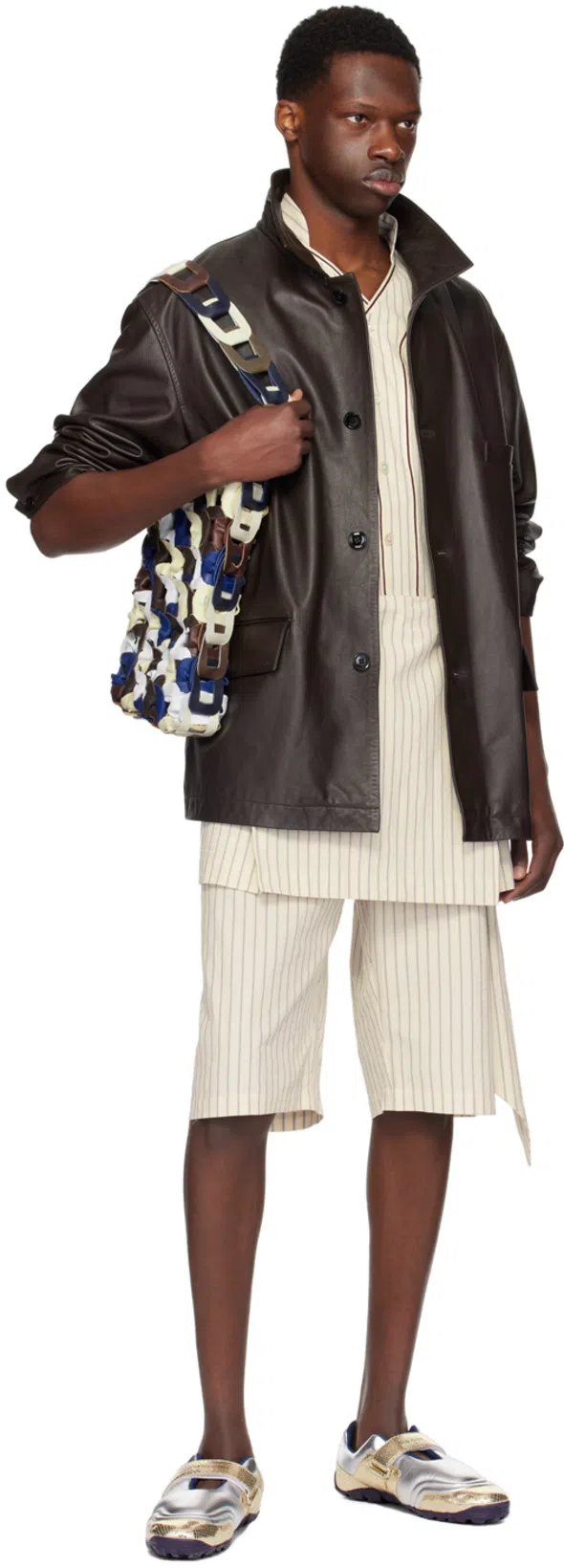 SC103 Multicolor Medium Links Tote In Quill