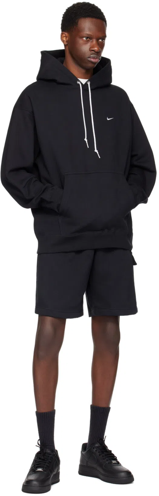 NIKE Solo Swoosh Hoodie In Black