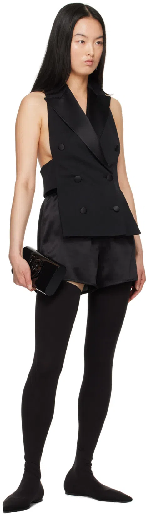 DOLCE & GABBANA Jersey Stretch Cuissard Boots In Black