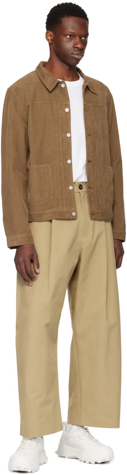 JIL SANDER Leather Sneakers In White