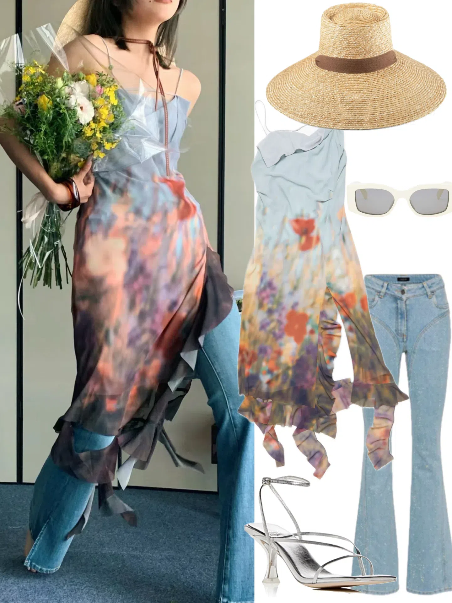 MUGLER Seam-detail Flared Jeans In Blue