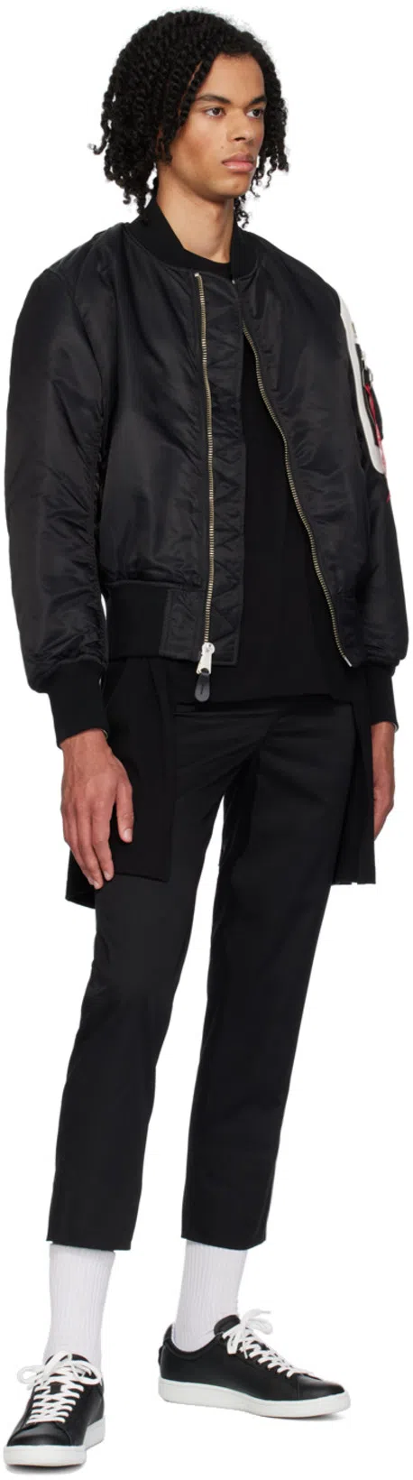 THE SHEPHERD UNDERCOVER Black Appliqué Trousers