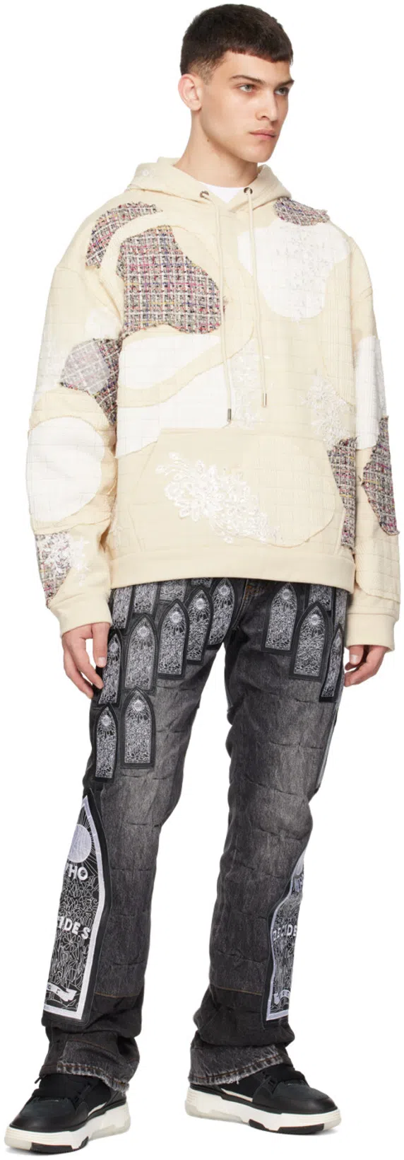 AMIRI Low Top Sneakers Contrast Sole Design In Black