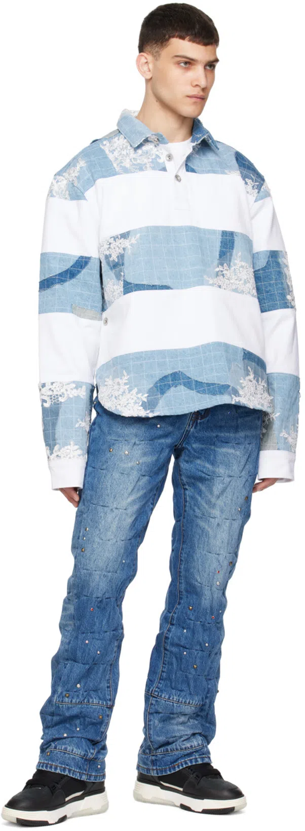 AMIRI Low Top Sneakers Contrast Sole Design In Black