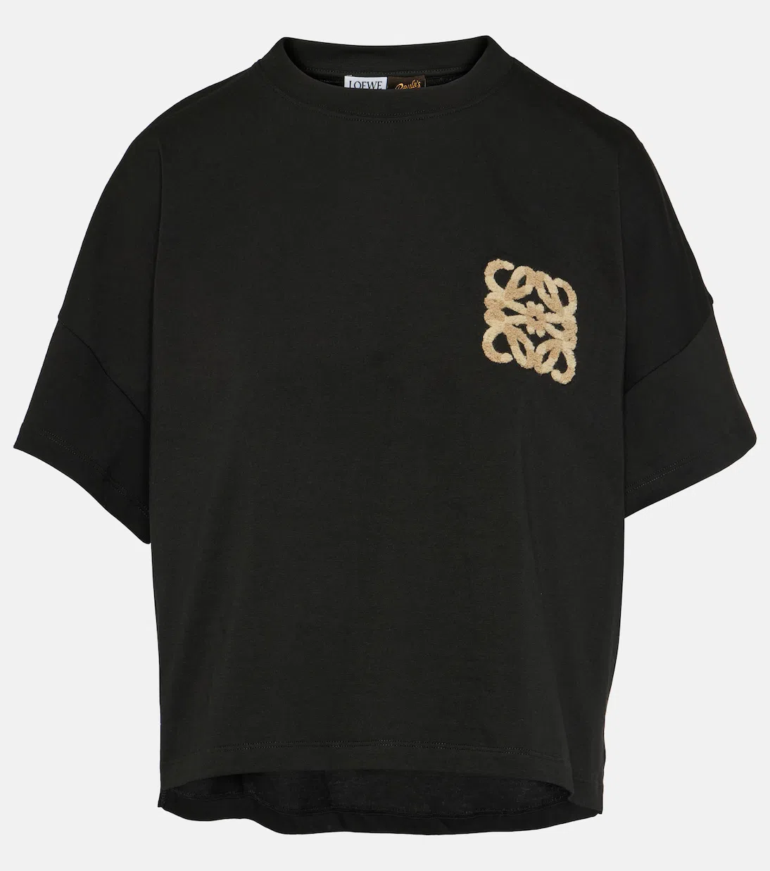 LOEWE Mini Signature Font Raffia Tote Bag In Brown